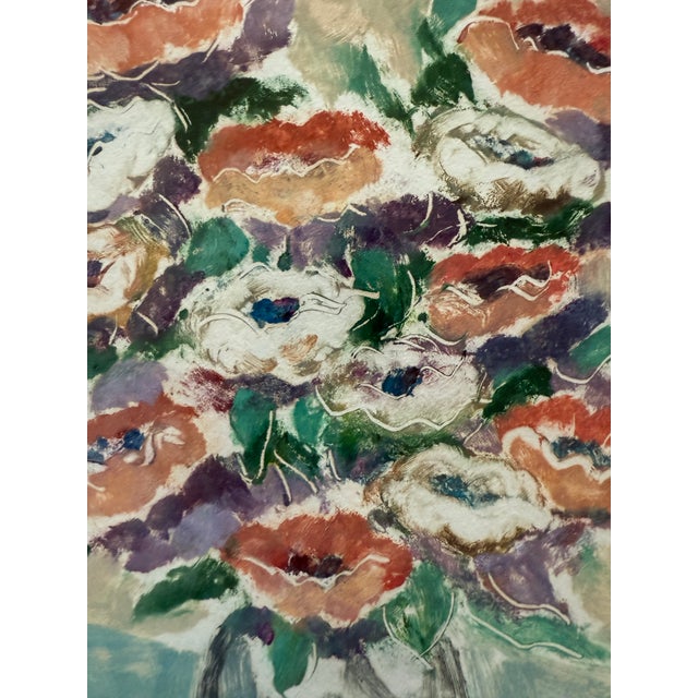 Vintage Framed Floral Still Life Painting For Sale In Austin - Image 6 of 12