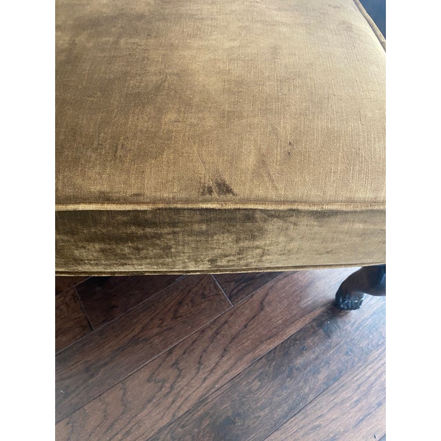 2010s Contemporary Attributed to Marge Carson Tan Velvet & Silk Accent Chairs – Set of 2 For Sale - Image 5 of 10