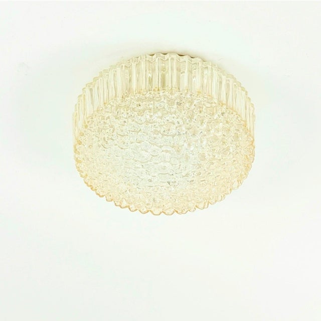 Mid-Century Amber Bubble Glass Wall Lights by Helena Tynell for Limburg, Germany, 1970s, Set of 2 For Sale - Image 4 of 12