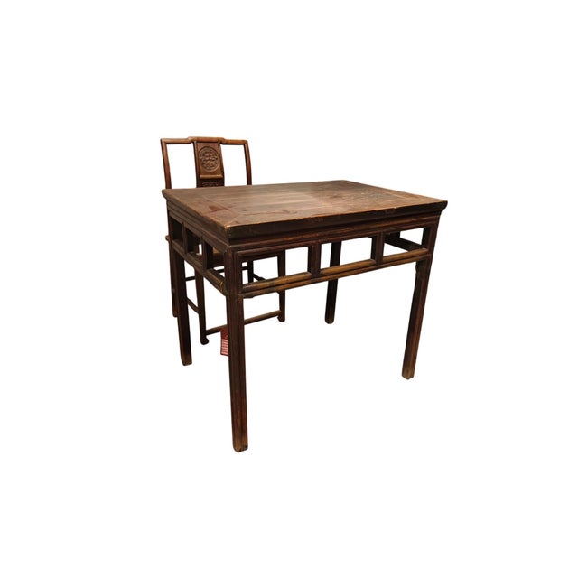 Early 19th Century Antique Chinese Elm Square Side Table For Sale - Image 5 of 5