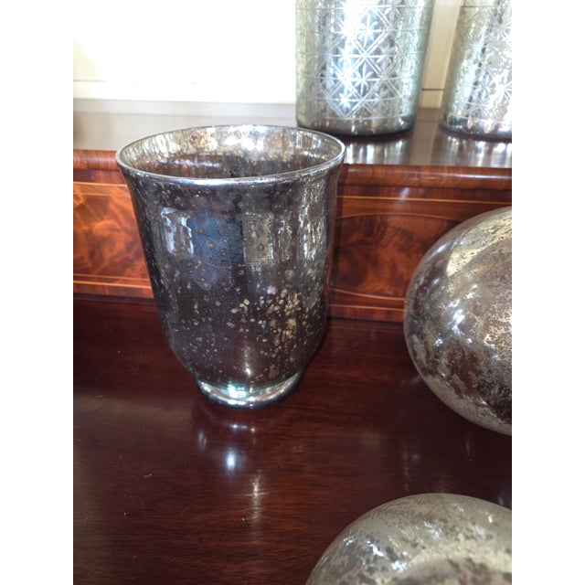 Collection of Vintage Mercury Glass Items For Sale In San Antonio - Image 6 of 10