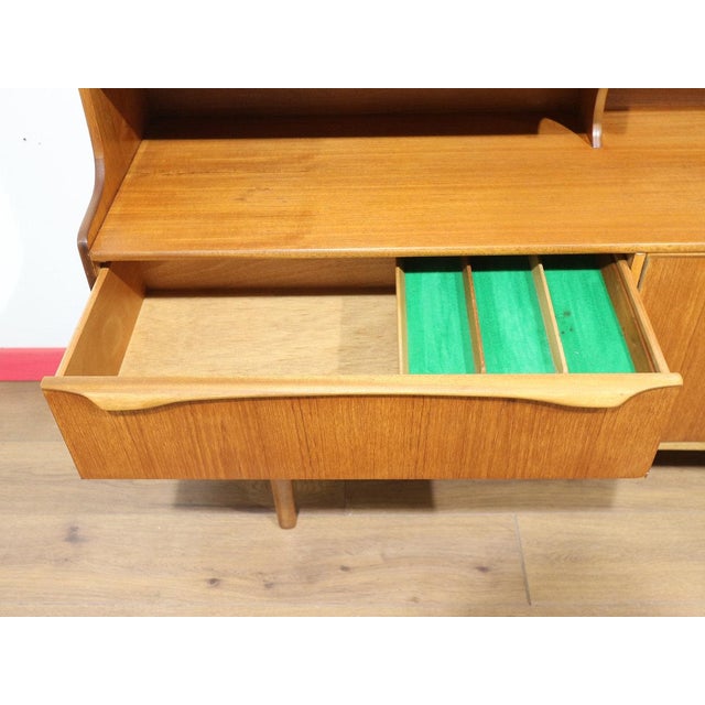 Mid Century Modern Vintage Teak British Tall Credenza Buffet by S Form For Sale - Image 9 of 16