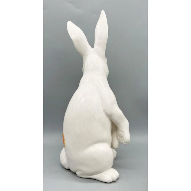 Fitz and Floyd White Rabbit Figurine With Floral Accent | Butterfly Fields Collection - Spring, Easter, Cottagecore For Sale - Image 11 of 13