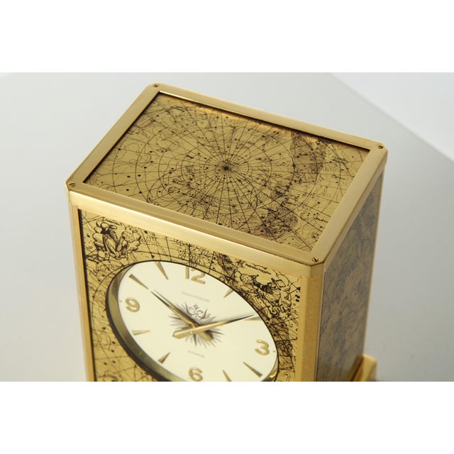 Jaeger lecoultre - atmos feuille d'or motif constellation switzerland brass gold-plated year of manufacture 1967...