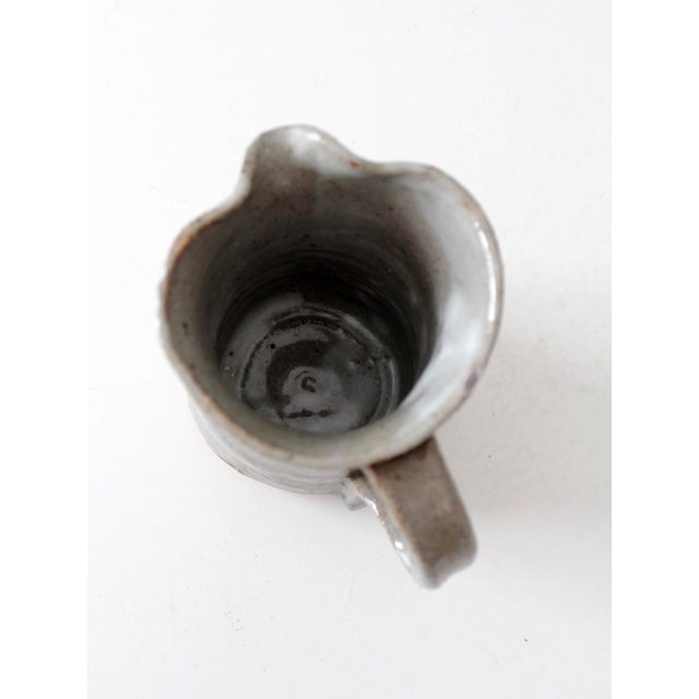 Vintage Handmade Studio Pottery Pitcher For Sale - Image 6 of 11