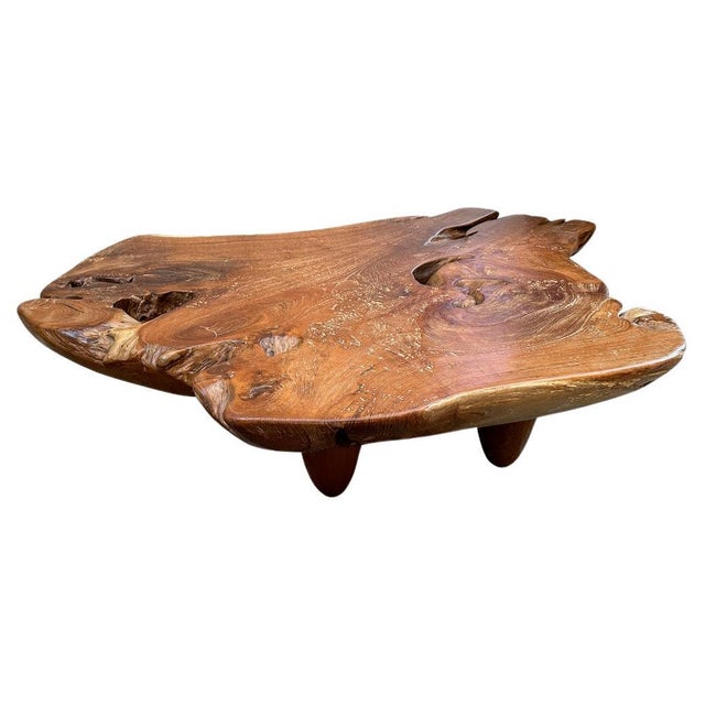 Impressive single five inch thick slab, one of a kind coffee table. We added a natural oil to this 100 year old organic...