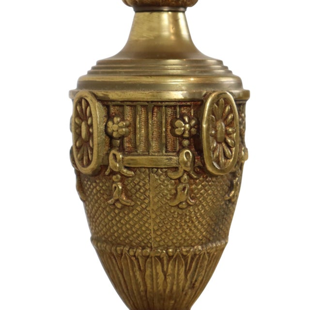 Classic Empire French Brass Table Lamp, 1950s For Sale - Image 12 of 18