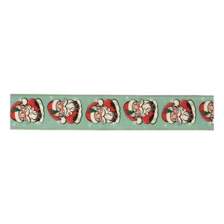 Nostalgic Santa Print Wired Ribbon (Set of 2) For Sale