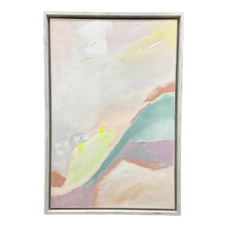 "California Dreaming" Contemporary Postmodern Style Abstract Oil Painting, Framed For Sale