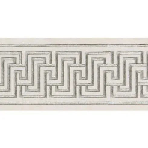 Contemporary Schumacher X Mary McDonald Labyrinth Tape Trim in Platinum For Sale - Image 3 of 3