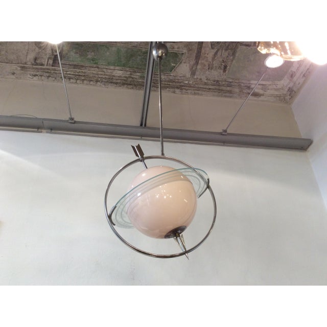 Fontana Arte Saturno Chandelier in the style of Gio Ponti and Pietro Chiesa for Fontana Arte, 1930s For Sale - Image 4 of 18