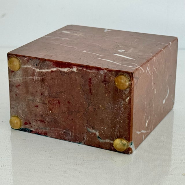 Art Deco Revival Italian Rosso Verona Marble Bookend For Sale - Image 9 of 10