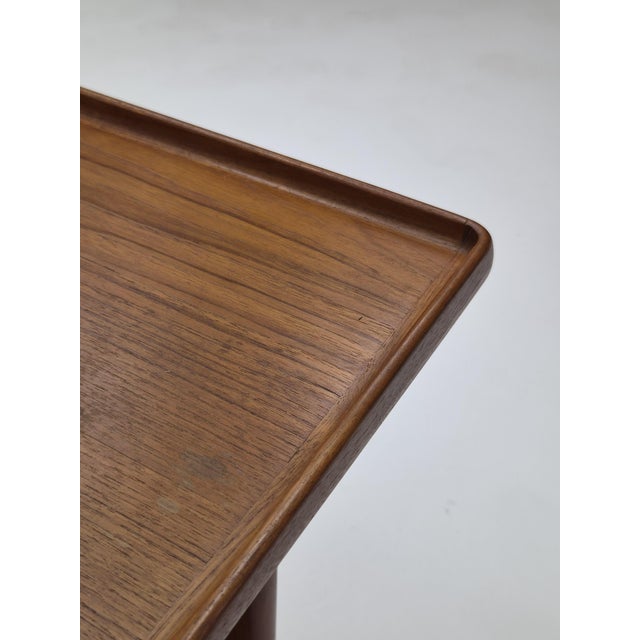Orange Danish Writing Desk in Teak by Peter Løvig Nielsen for Løvig, 1960s For Sale - Image 8 of 14
