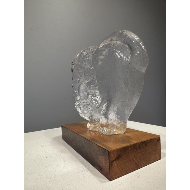 Vintage Glass Lion by Lars Hellsten, 1960 For Sale - Image 3 of 6