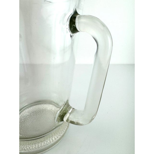 1960s Vintage Mid Century Mallard Duck Glass Pitcher With Hand-Painted Scene For Sale - Image 5 of 14