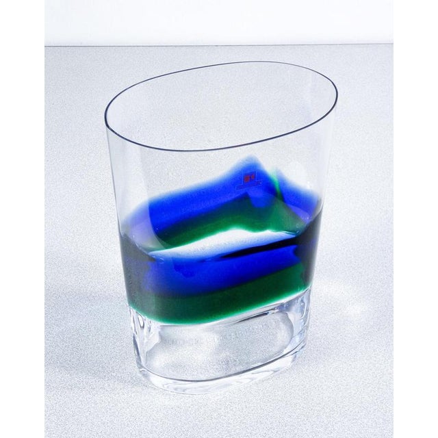 Polychrome blown glass vase signed carlo moretti origin italy period 1970s brand carlo moretti (1934–2008) was a master...