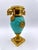 Bulbous Vase Clock in Aqua Green Opaline For Sale - Image 5 of 10
