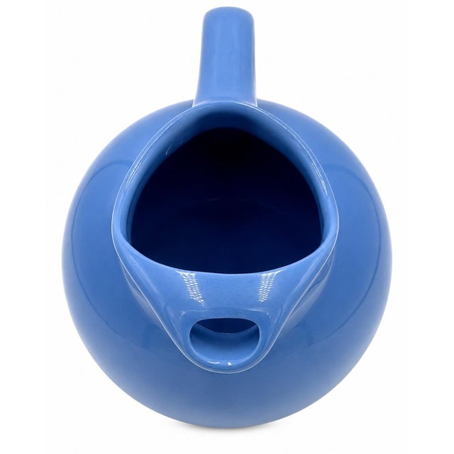 Vintage El Morocco Nyc Nightclub Blue Ceramic Water Pitcher Zebra Logo Barware For Sale In Washington DC - Image 6 of 11