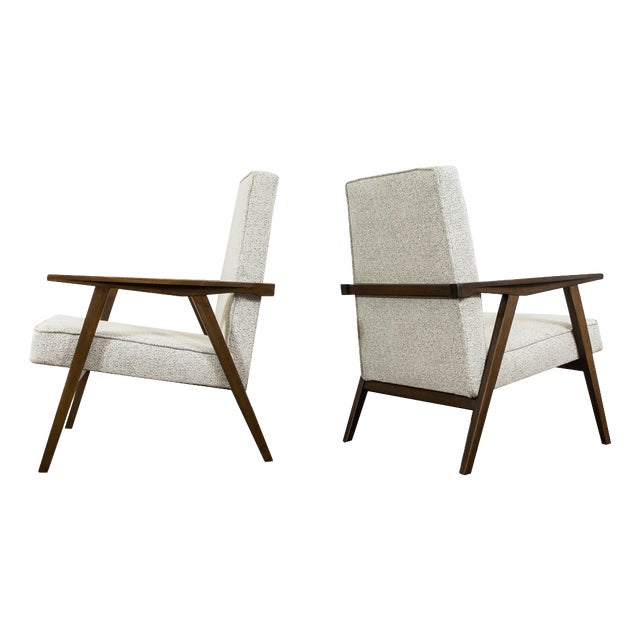 Minimalist Armchairs, Poland, 1960s, Set of 2 For Sale