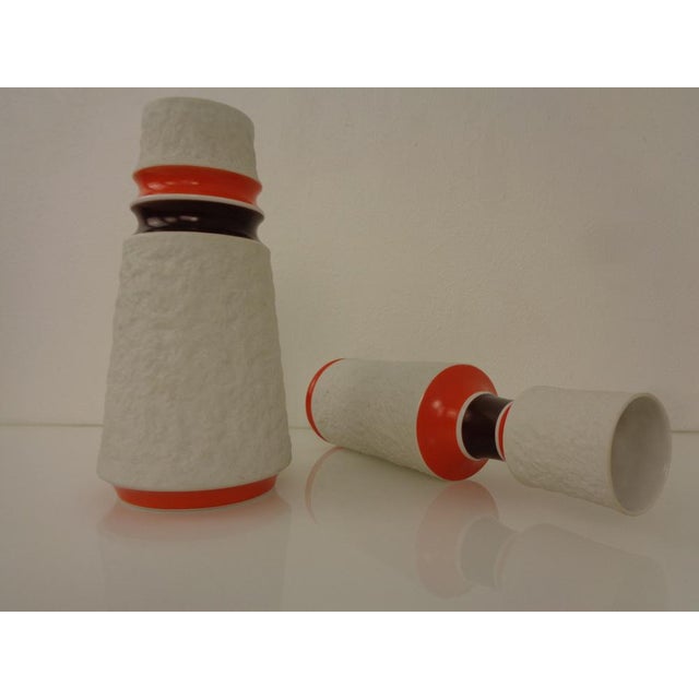 Ceramic Space Age Op Art Vases from Royal KPM, 1960s, Set of 2 For Sale - Image 7 of 14