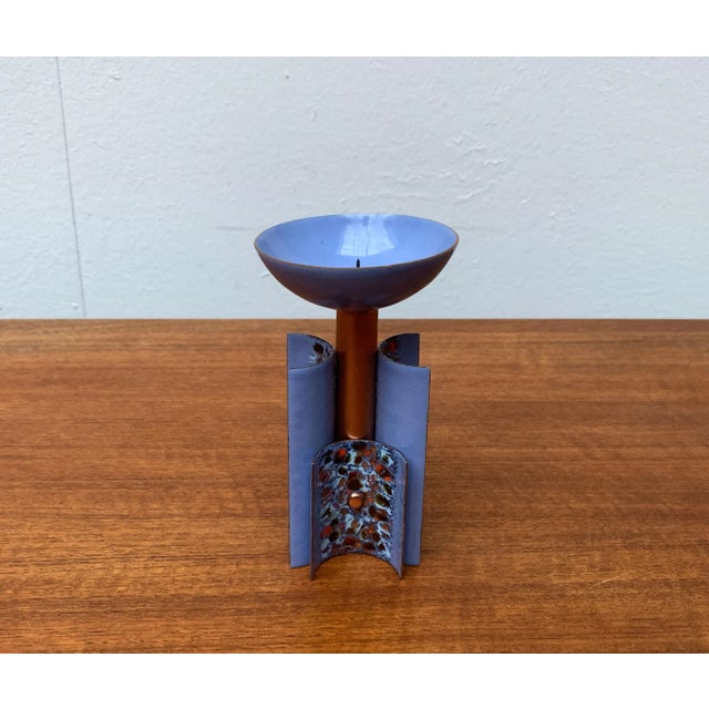 Vintage Enamel Candleholder For Sale - Image 6 of 18