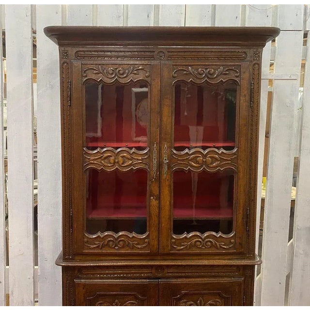 Small Two-Piece Glazed Cabinet For Sale - Image 3 of 13