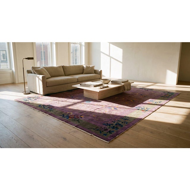 1920s Chinese Art Deco Carpet ( 9' 9'' x 13' 8'' - 295 x 415 cm ) For Sale - Image 9 of 9