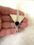 Sleek art deco sterling silver and onyx brooch