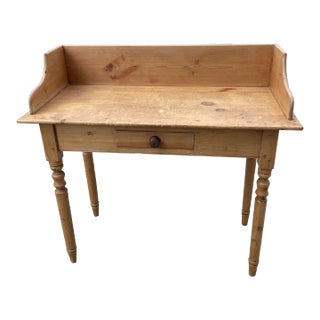 Vintage European Pine Wash Stand or Desk For Sale