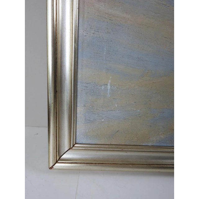 1900 - 1909 Antique 1902 Continental School Winter Snow Scene Painting For Sale - Image 5 of 8