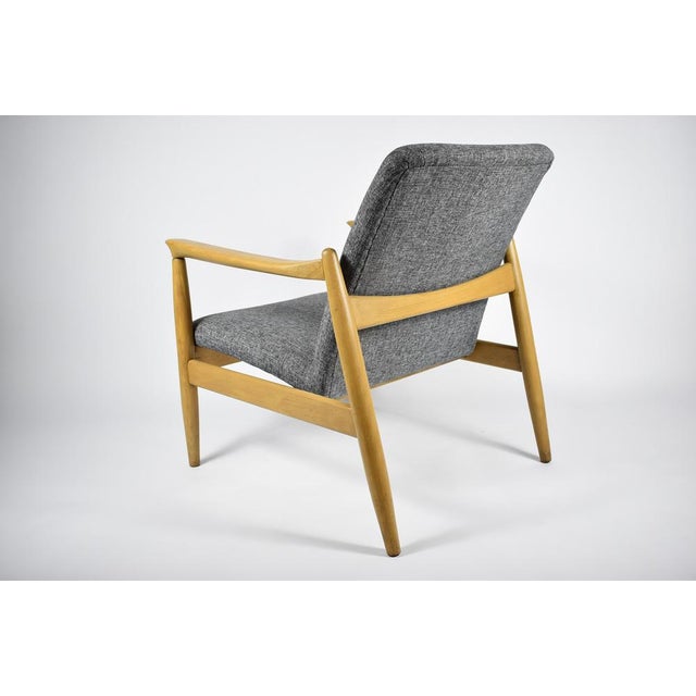 Vintage Grey Fabric Armchair by E. Homma, 1960s For Sale - Image 6 of 15