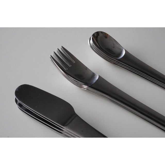 Linea 72 Alitalia Flatware by Joe Colombo & Ambrogio Pozzi, 1972, Set of 12 For Sale - Image 9 of 13