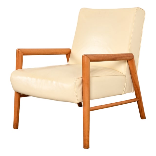 Leslie Diamond for Conant Ball Mid-Century Modern Sculpted Solid Birch Lounge Chair, 1950s For Sale