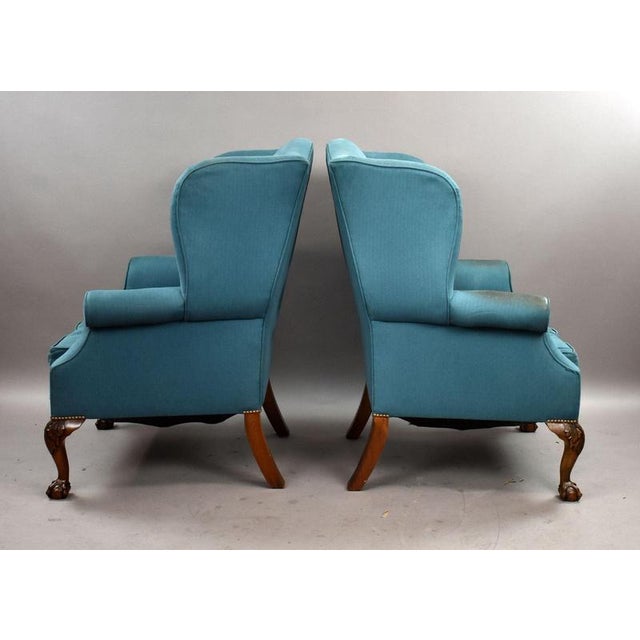 Antique Wing Back Lounge Chairs, 1920s, Set of 2 For Sale - Image 6 of 9
