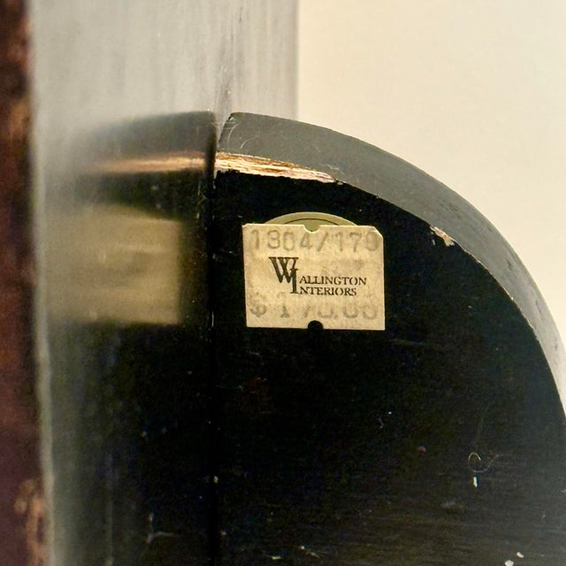 Vintage Theodore Alexander Style Trompe L’oeil Wood Book Spine Library Facade For Sale - Image 10 of 12