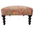 Wood Vintage George Smith Bench Ottoman in Bohemian Mosaic Tapestry, 1999 For Sale - Image 7 of 16