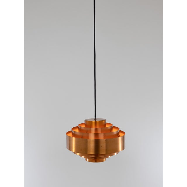 Mid-Century Modern Copper Ultra Pendant by Jo Hammerborg for Fog & Mørup, 1960s For Sale - Image 3 of 10