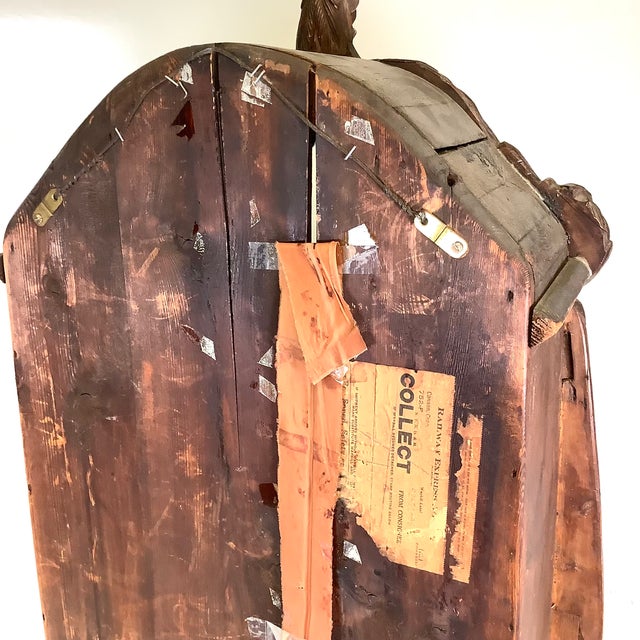 Antique Hand Carved Bear Wall Shelf Hanging Display Black Forest Style Primitive Folk Art For Sale - Image 14 of 18