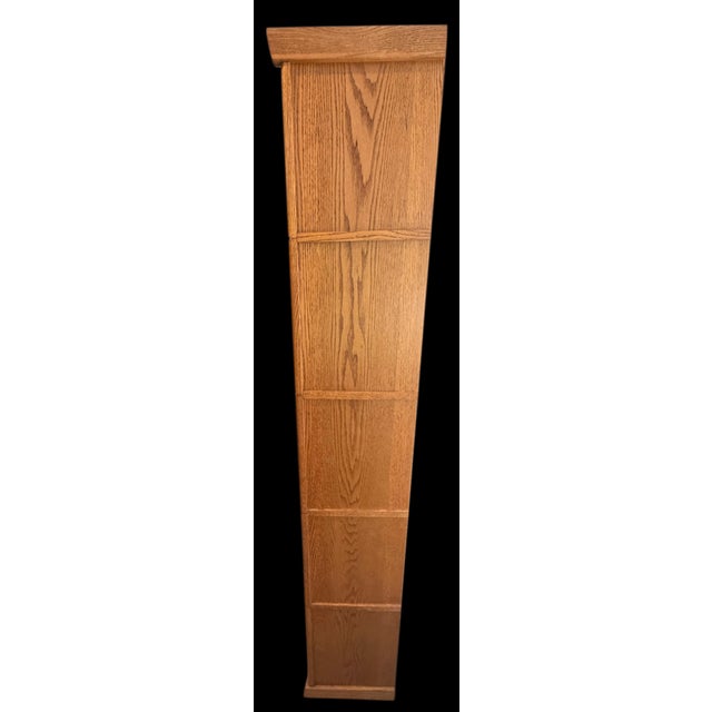 Wood 1980s Solid Oak Barrister (Lawyers) Bookcase For Sale - Image 7 of 12