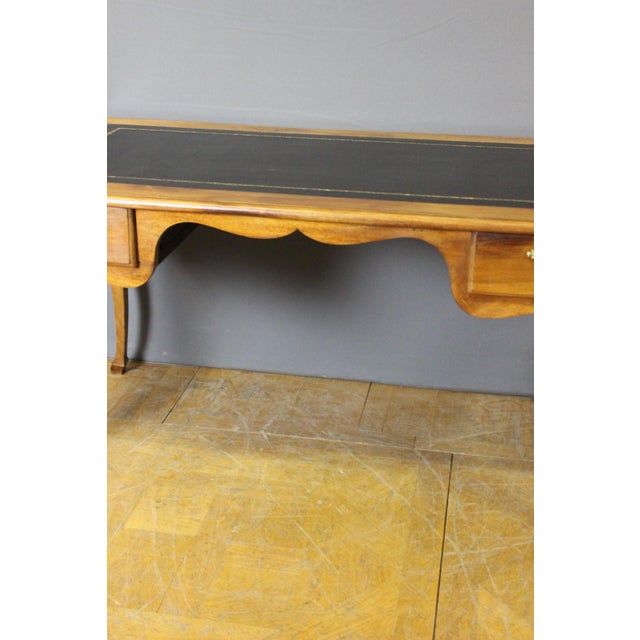 Louis XV Leather Walnut Desk, 1800s For Sale - Image 5 of 13