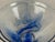 Large Vintage Conical Blue Glass Centerpiece Bowl, 1980s For Sale - Image 11 of 15