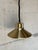 Mid-Century Modern 1970s Mid-Century Modern Lyskær Belysning Golden Brass Pendant Light Fixture Danish Ceiling Lamp Danish For Sale - Image 3 of 12