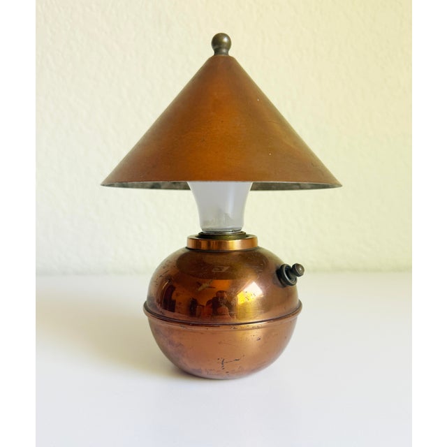 Metal Ruth Gerth for Chase Modernist Copper "Glow Lamp", Parts Only, 1930s For Sale - Image 7 of 13