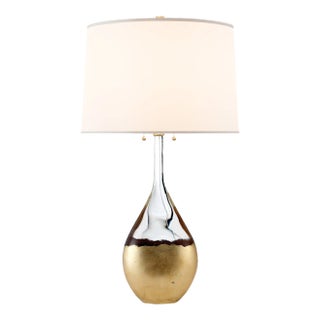 Suzanne Kasler for Visual Comfort Signature Juliette Table Lamp in Crystal & Gild with Silk Shade For Sale