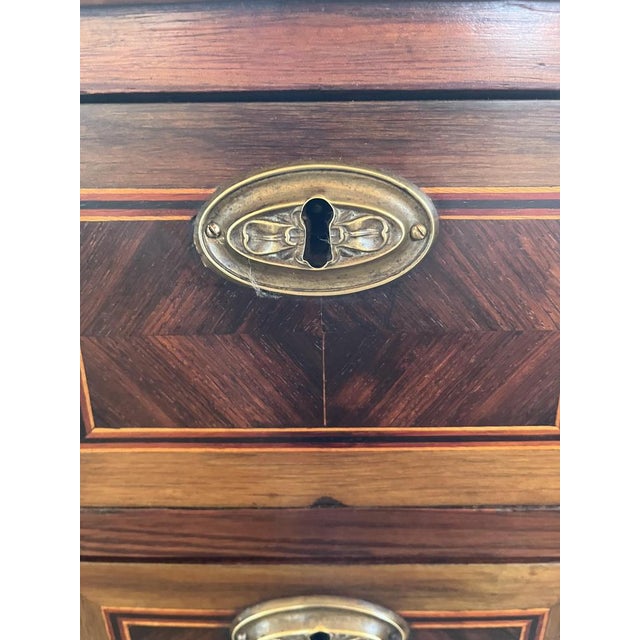 19th Century Louis XVI Portuguese Mahogany Chest of Drawers with Inlay For Sale - Image 11 of 18