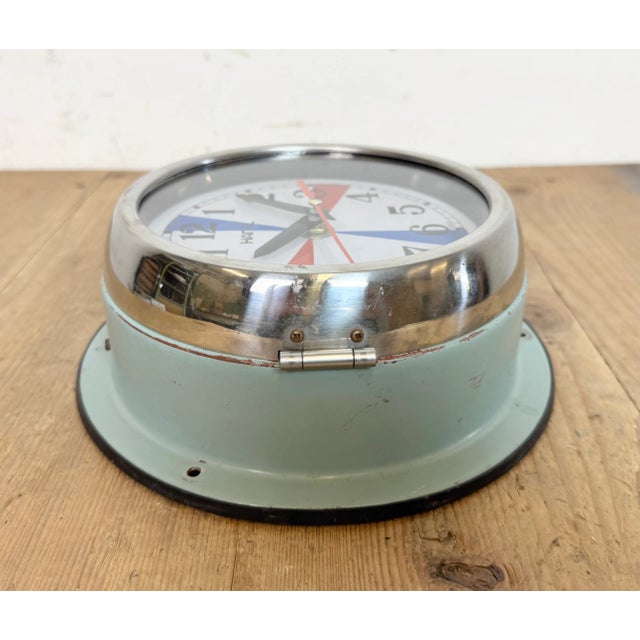 Vintage Blue Navy Wall Clock from Hanil, 1980s For Sale - Image 13 of 18