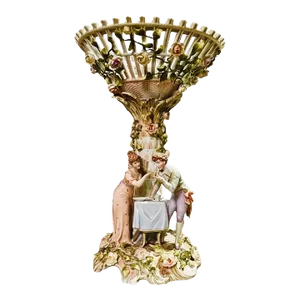 Antique Schierholz German Porcelain Figural Centerpiece-1800s-Victorian