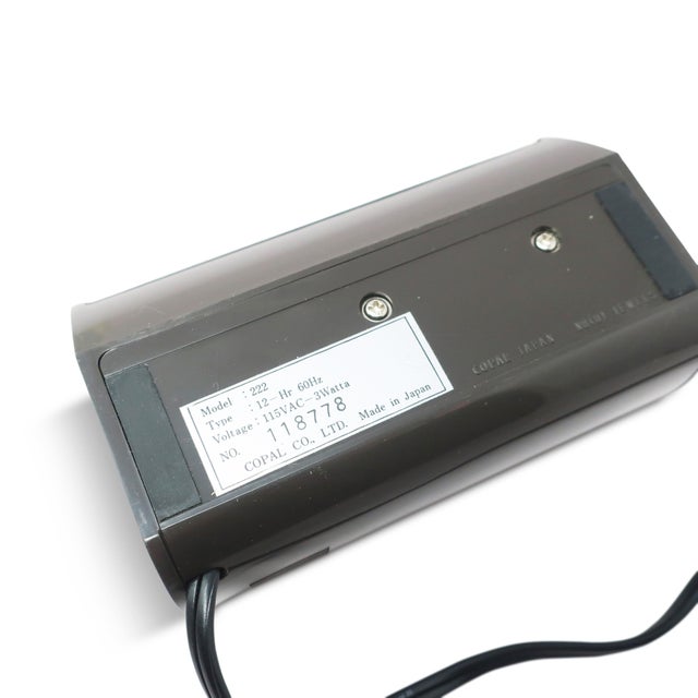 Dark Gray Vintage Dark Grey Copal Model 222 Flip Clock For Sale - Image 8 of 8