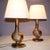 A beautiful pair of table lamps manufactured in France in the 1970s. These elegant lamps are made of high quality brass in...