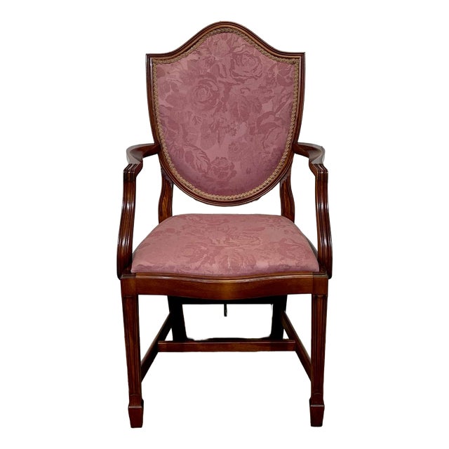 English Mahogany Armchair, 1970s For Sale